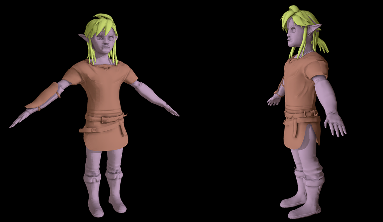 Modelado del personaje Link, del videojuego The Legend of Zelda